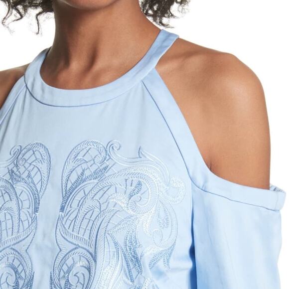 TED BAKER LONDON Jettas Cold Shoulder Shift Dress 0 - Picture 3 of 8